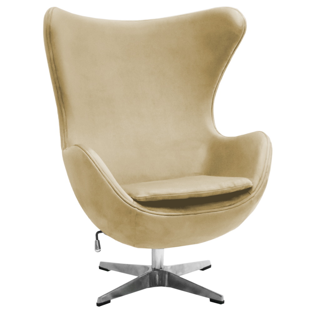 Кресло EGG STYLE CHAIR карамельный, искусственная замша Кресло EGG STYLE CHAIR карамельный, искусственная замша
