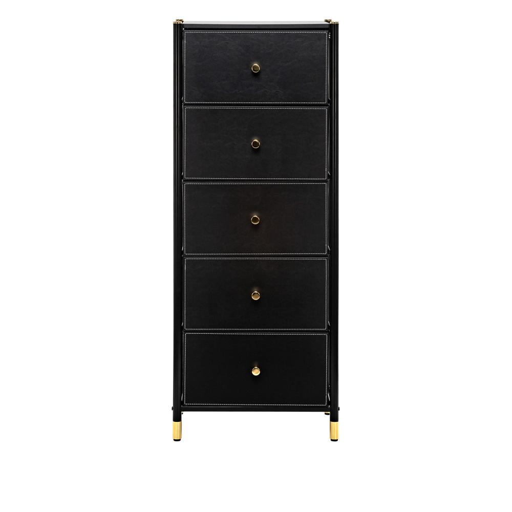 Комод Leset Нирита/Хайди, 5 ящиков, Черный