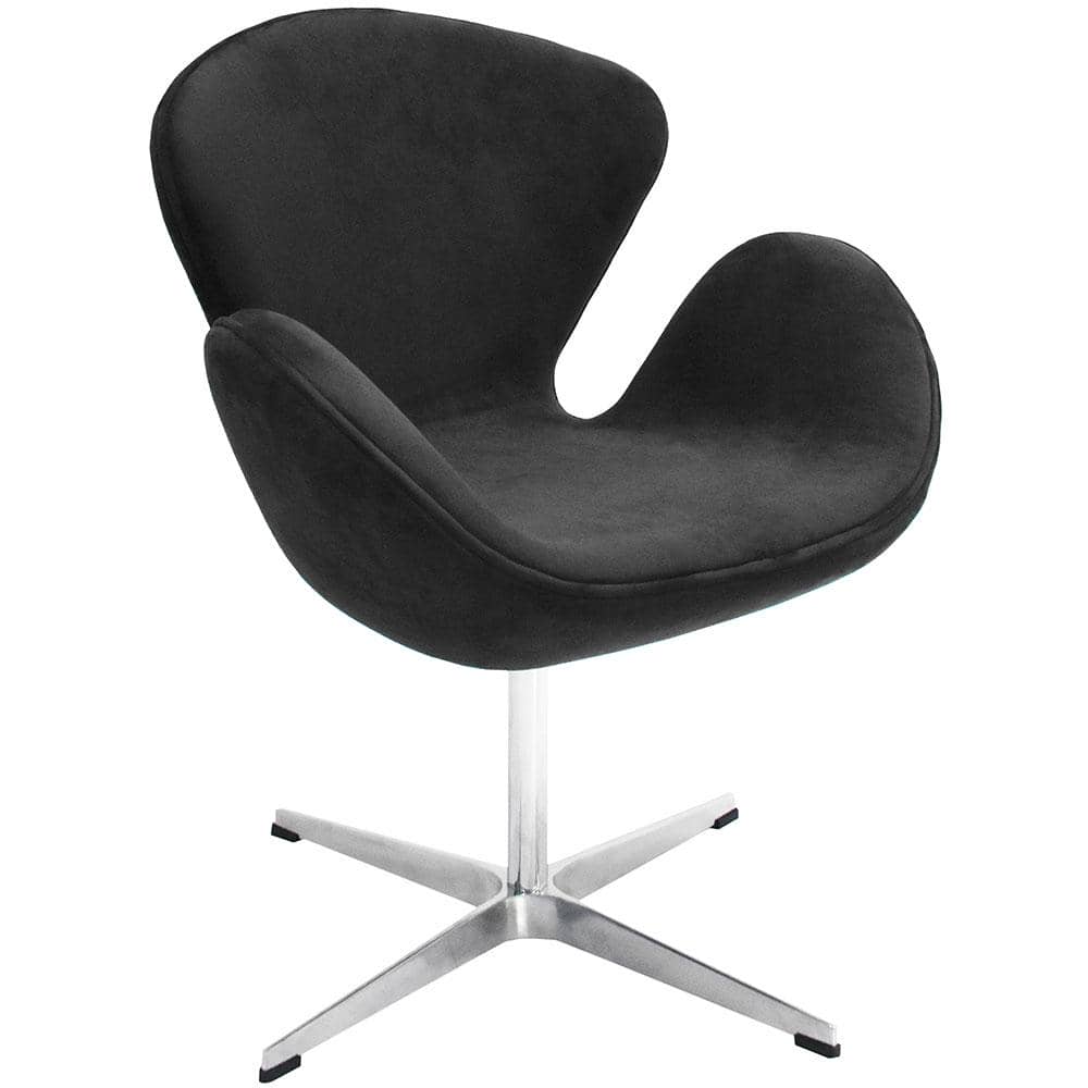 Кресло SWAN STYLE CHAIR графит, искусственная замша Кресло SWAN STYLE CHAIR графит, искусственная замша