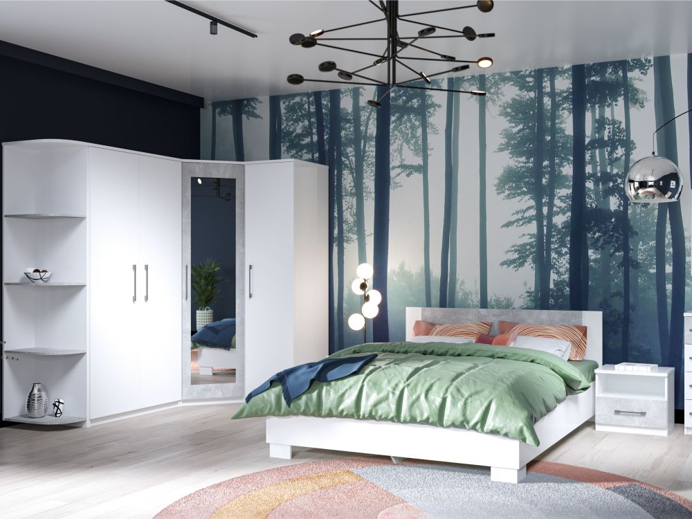 Спальня «Аврора», Белый/Ателье светлый в магазине «На диване» в Москве — Выгодная цена Спальня «Аврора», Белый/Ателье светлый в магазине «На диване» в Москве — Выгодная цена