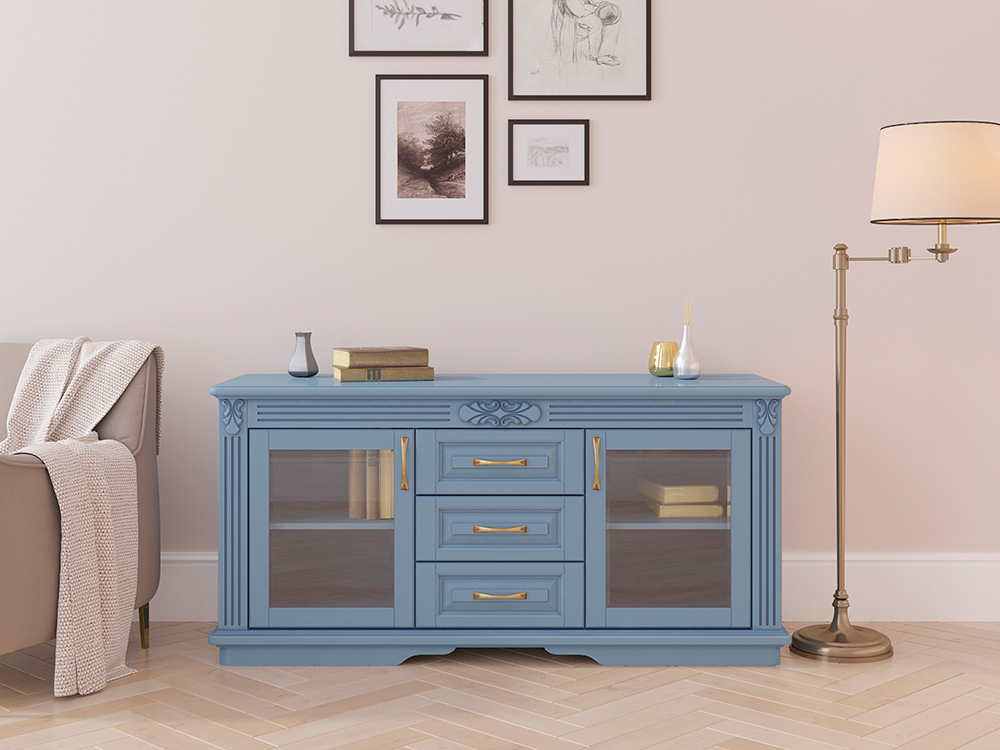 Комод Греденция Палермо (3 ящика со стеклом)