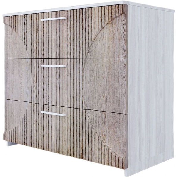 Комод «Монтале» 3Я КМК 0966.17, бетон пайн светлый/астана