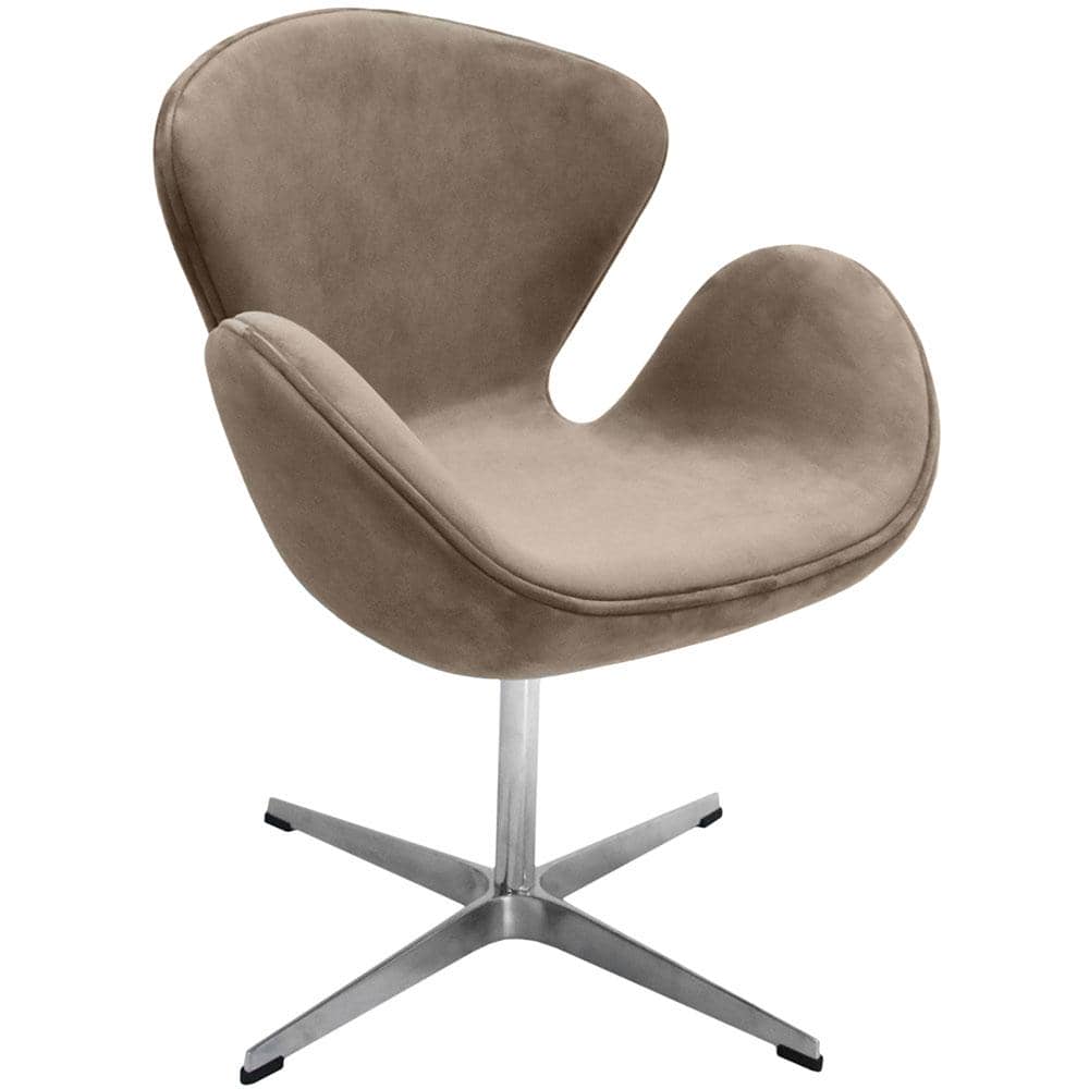 Кресло SWAN STYLE CHAIR, бежевый, искусственная замша Кресло SWAN STYLE CHAIR, бежевый, искусственная замша
