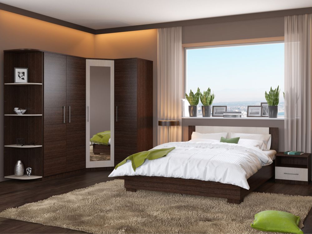 Спальня «Аврора», Венге/Дуб молочный в магазине «На диване» в Москве — Выгодная цена