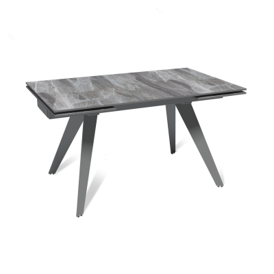 Стол раскладной Рейн (140+40+40), керамика глянцевая Italian Light Grey