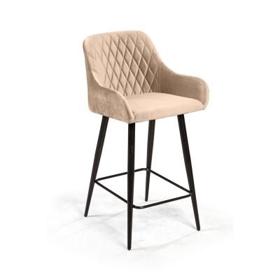 Стул полубарный Robert, бархат бежевый 5 Стул полубарный Robert, бархат бежевый 5