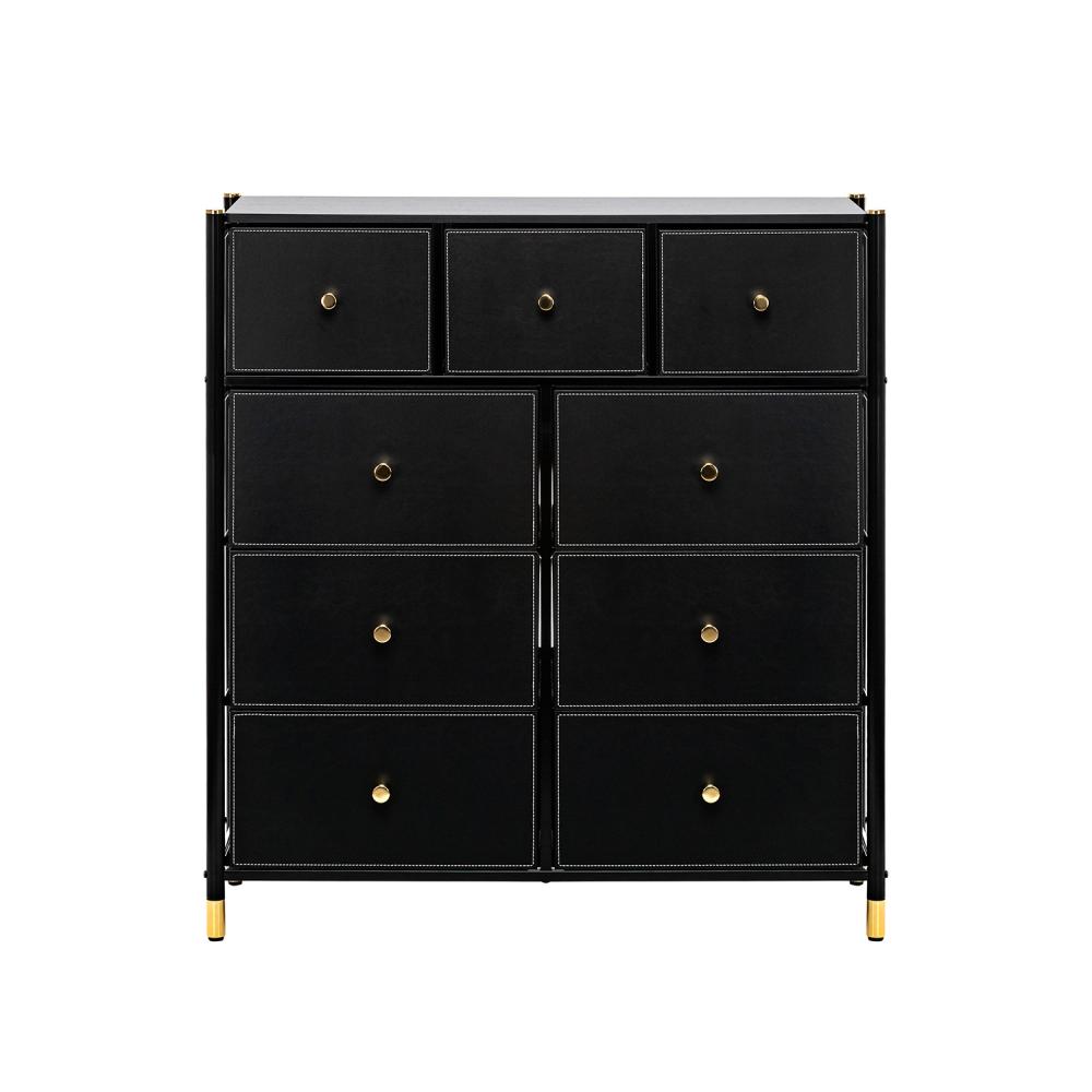 Комод Leset Нирита/Хайди, 9 ящиков, Черный