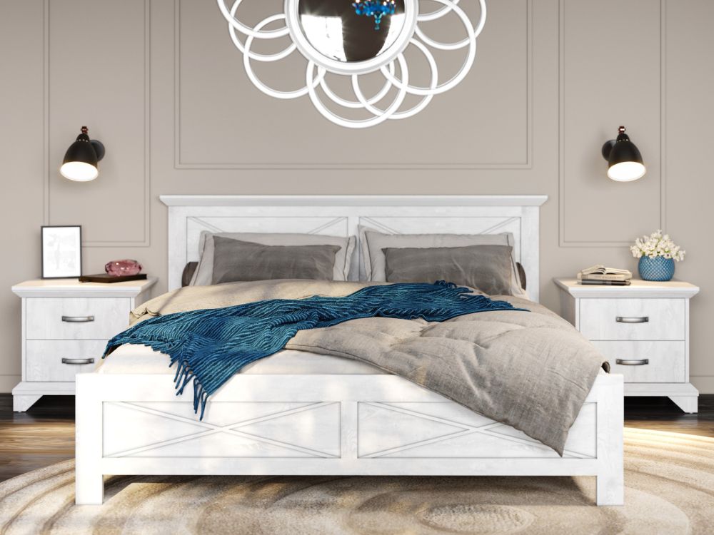 Спальня «Лорена» 3дв шк, Бетон Паин белый в магазине «На диване» в Москве — Выгодная цена Спальня «Лорена» 3дв шк, Бетон Паин белый в магазине «На диване» в Москве — Выгодная цена