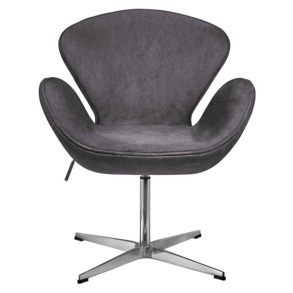 Кресло SWAN STYLE CHAIR тёмно-серый, искусственная замша в магазине «На диване» в Москве — Выгодная цена Кресло SWAN STYLE CHAIR тёмно-серый, искусственная замша в магазине «На диване» в Москве — Выгодная цена