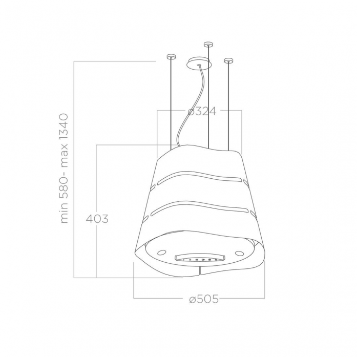 Островная вытяжка Elica WAVE UX BL MAT/F/51 PRF0171193 в магазине «На диване» в Москве  — Выгодная цена