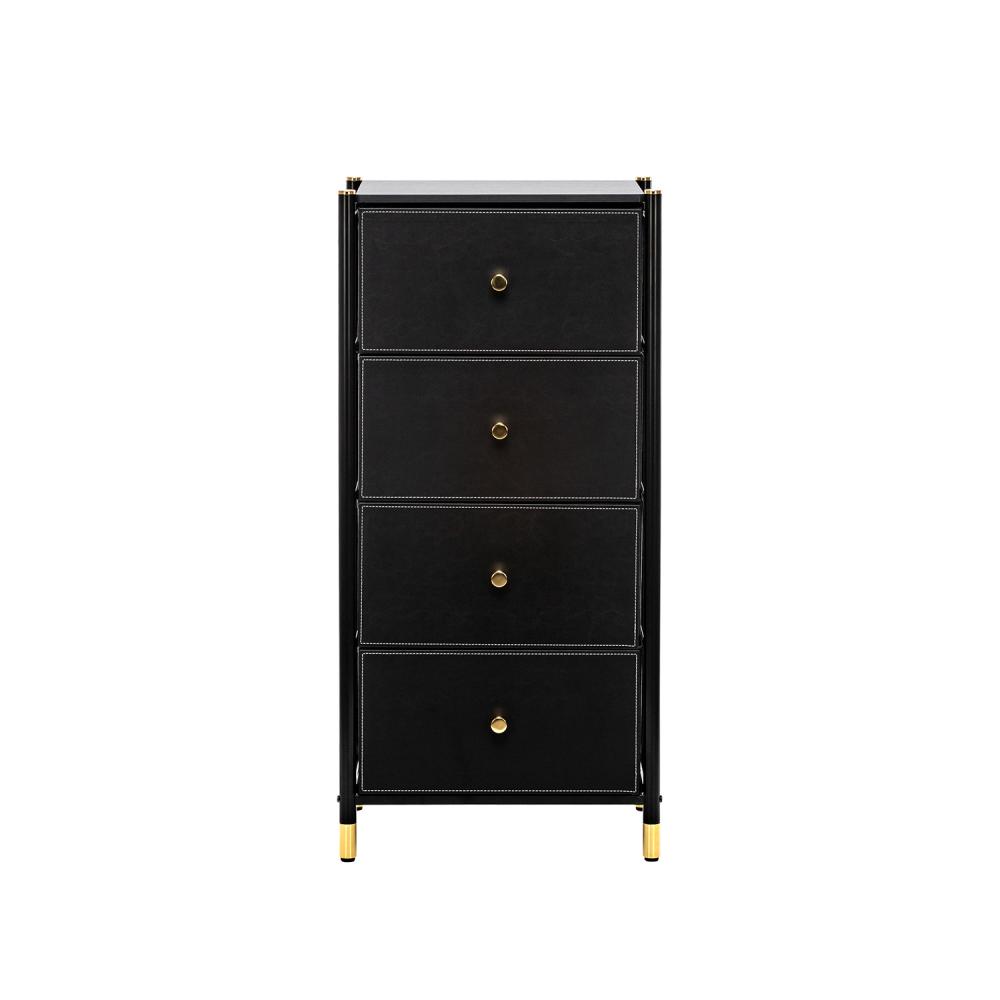 Комод Leset Нирита/Хайди, 4 ящика, Черный