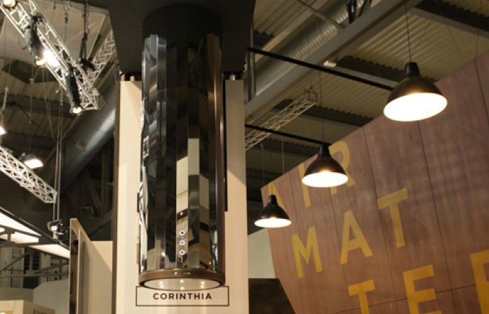 Островная вытяжка Faber CORINTHIA IS. INOX + PEWTER 110.0456.261 в магазине «На диване» в Москве  — Выгодная цена