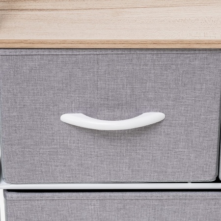 Комод Leset Ноа широкий, Каркас Белый, Светло-серый в магазине «На диване» в Москве — Выгодная цена