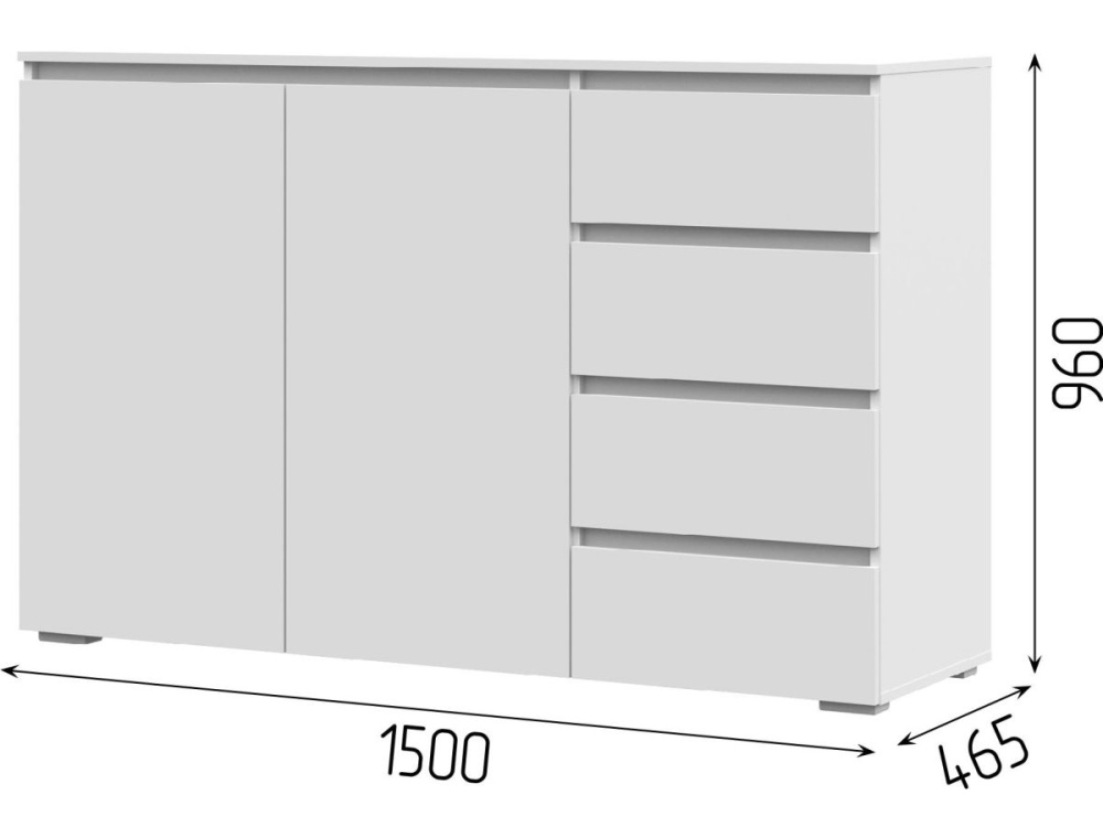Комод «Хелен» КМ-06, белый в магазине «На диване» в Москве — Выгодная цена