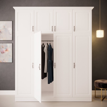 Шкаф Dreamline Эдем 4-х створчатый бук-серый 4-2 180х56х220 Шкаф Dreamline Эдем 4-х створчатый бук-серый 4-2 180х56х220