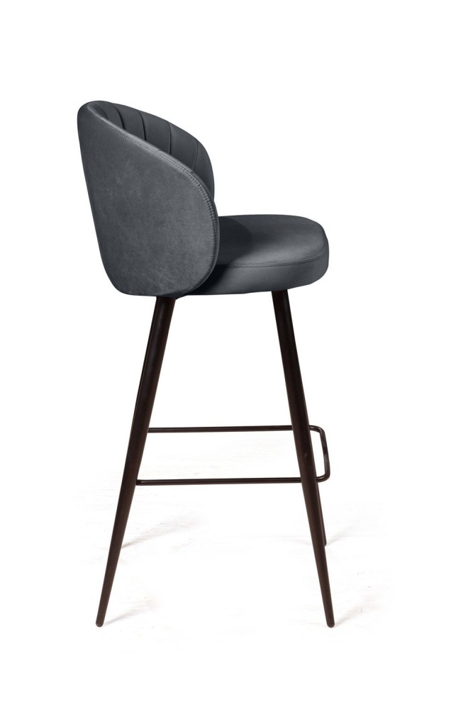 Стул барный Mont Blanc, бархат светло-серый 26 / черный конус в магазине «На диване» в Москве — Выгодная цена Стул барный Mont Blanc, бархат светло-серый 26 / черный конус в магазине «На диване» в Москве — Выгодная цена