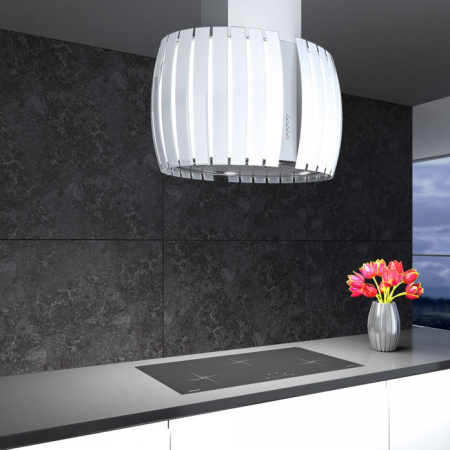 Островная вытяжка Falmec Prestige Isola Glass White 75 CPGI75.E0P2#ZZZF491F в магазине «На диване» в Москве  — Выгодная цена