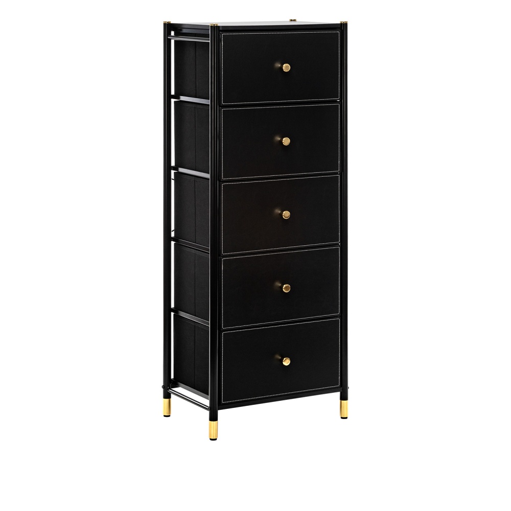 Комод Leset Нирита/Хайди, 5 ящиков, Черный в магазине «На диване» в Москве — Выгодная цена