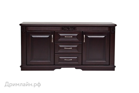 Комод Греденция Dreamline Палермо (3 ящика) бук-дымчатый темный дуб 156х53х75