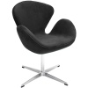 Кресло SWAN STYLE CHAIR графит, искусственная замша Кресло SWAN STYLE CHAIR графит, искусственная замша