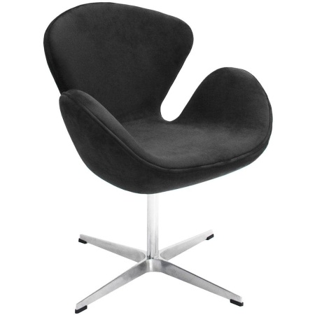 Кресло SWAN STYLE CHAIR графит, искусственная замша Кресло SWAN STYLE CHAIR графит, искусственная замша