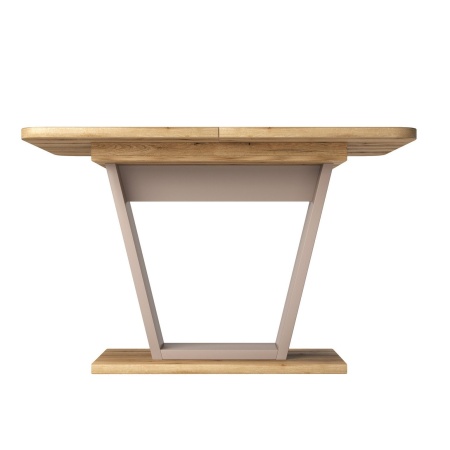 Стол обеденный Верона (120+40) дуб эвок прибрежный/глиняный серый