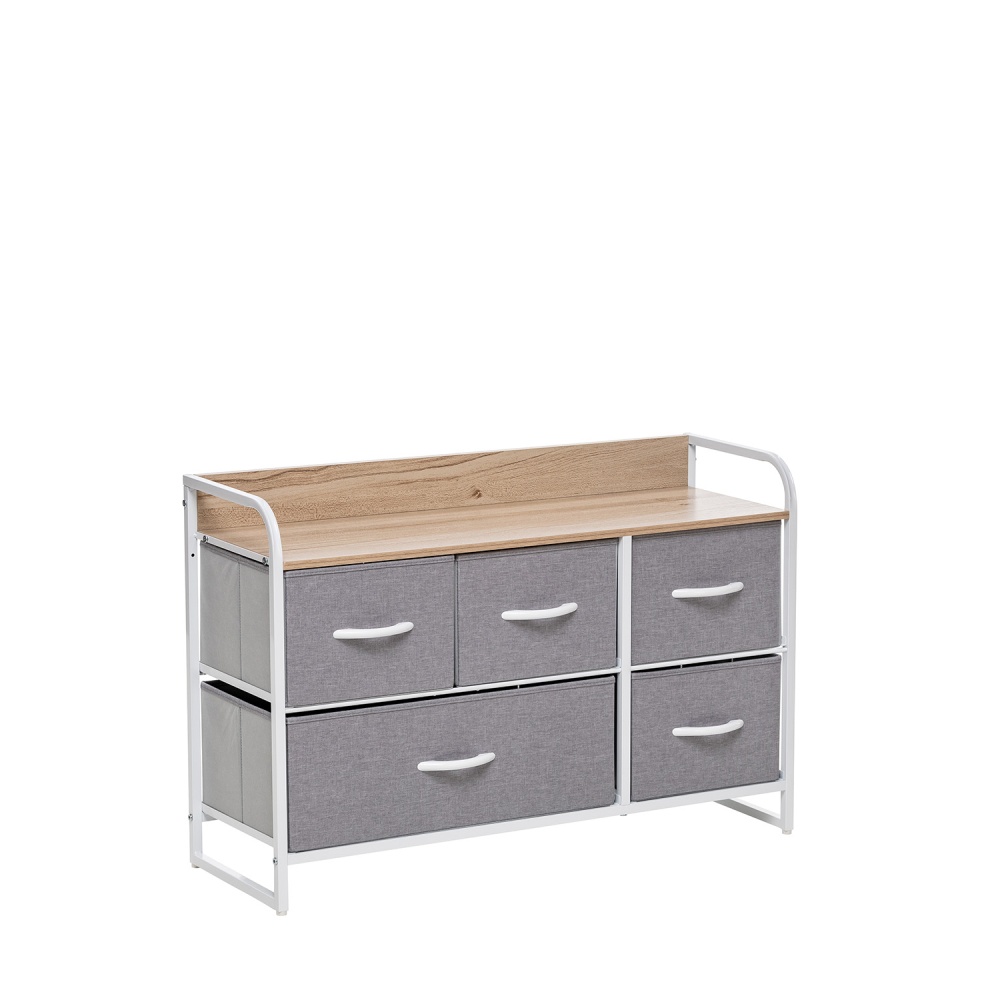 Комод Leset Ноа широкий, Каркас Белый, Светло-серый в магазине «На диване» в Москве — Выгодная цена