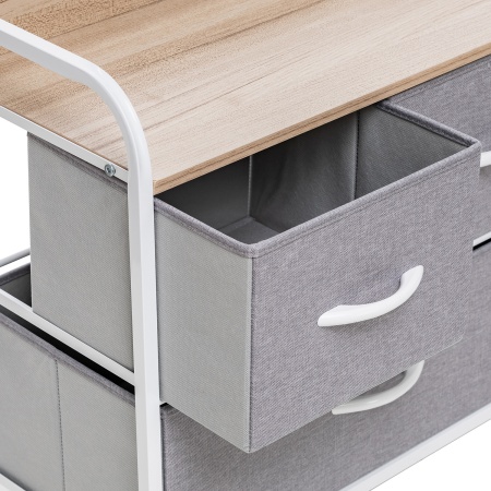 Комод Leset Ноа широкий, Каркас Белый, Светло-серый в магазине «На диване» в Москве — Выгодная цена