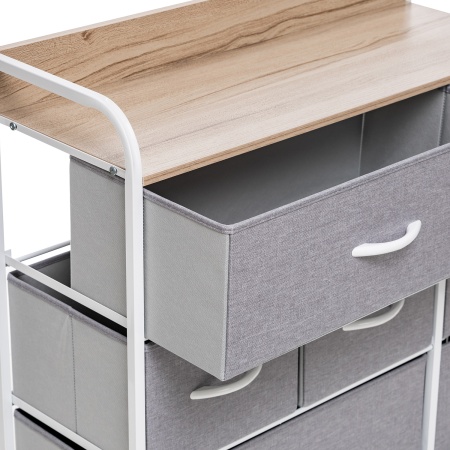 Комод Leset Ноа 7 ящ., Каркас Белый, Светло-серый в магазине «На диване» в Москве — Выгодная цена