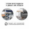 Стол многофункциональный Shuttle 80х58х80-130см, светлое дерево, белый в магазине «На диване» в Москве  — Выгодная цена