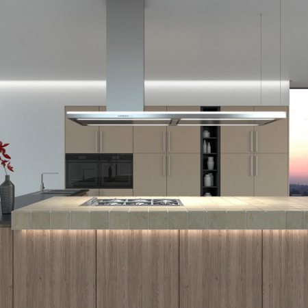 Островная вытяжка Falmec Lumen Isola Steel 175 SX CLUI75.E1P2#NEUI491F в магазине «На диване» в Москве  — Выгодная цена