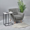 Придиванный столик Loft 50x30см, белый мрамор, чёрные ножки в магазине «На диване» в Москве  — Выгодная цена