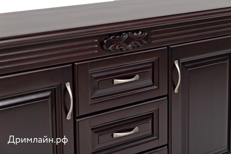 Комод Греденция Dreamline Палермо (3 ящика) бук-дымчатый темный дуб 156х53х75