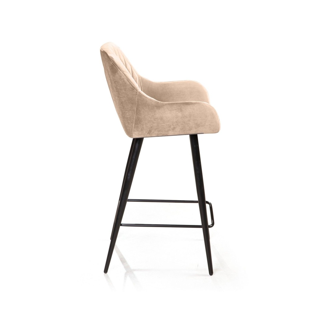 Стул полубарный Robert, бархат бежевый 5 в магазине «На диване» в Москве — Выгодная цена Стул полубарный Robert, бархат бежевый 5 в магазине «На диване» в Москве — Выгодная цена