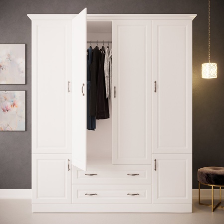 Шкаф Dreamline Эдем 4-х створчатый бук-серый 4-2 180х56х220 Шкаф Dreamline Эдем 4-х створчатый бук-серый 4-2 180х56х220