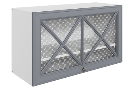 Мишель Шкаф навесной L800 Н450 (1 дв. крест. гориз.) (эмаль)
