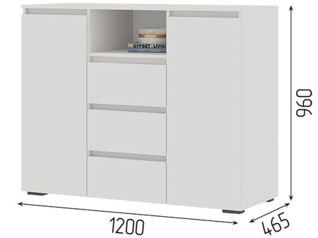 Комод «Хелен» КМ-01, белый в магазине «На диване» в Москве — Выгодная цена