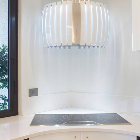 Островная вытяжка Falmec Prestige Isola Glass White 75 CPGI75.E0P2#ZZZF491F в магазине «На диване» в Москве  — Выгодная цена