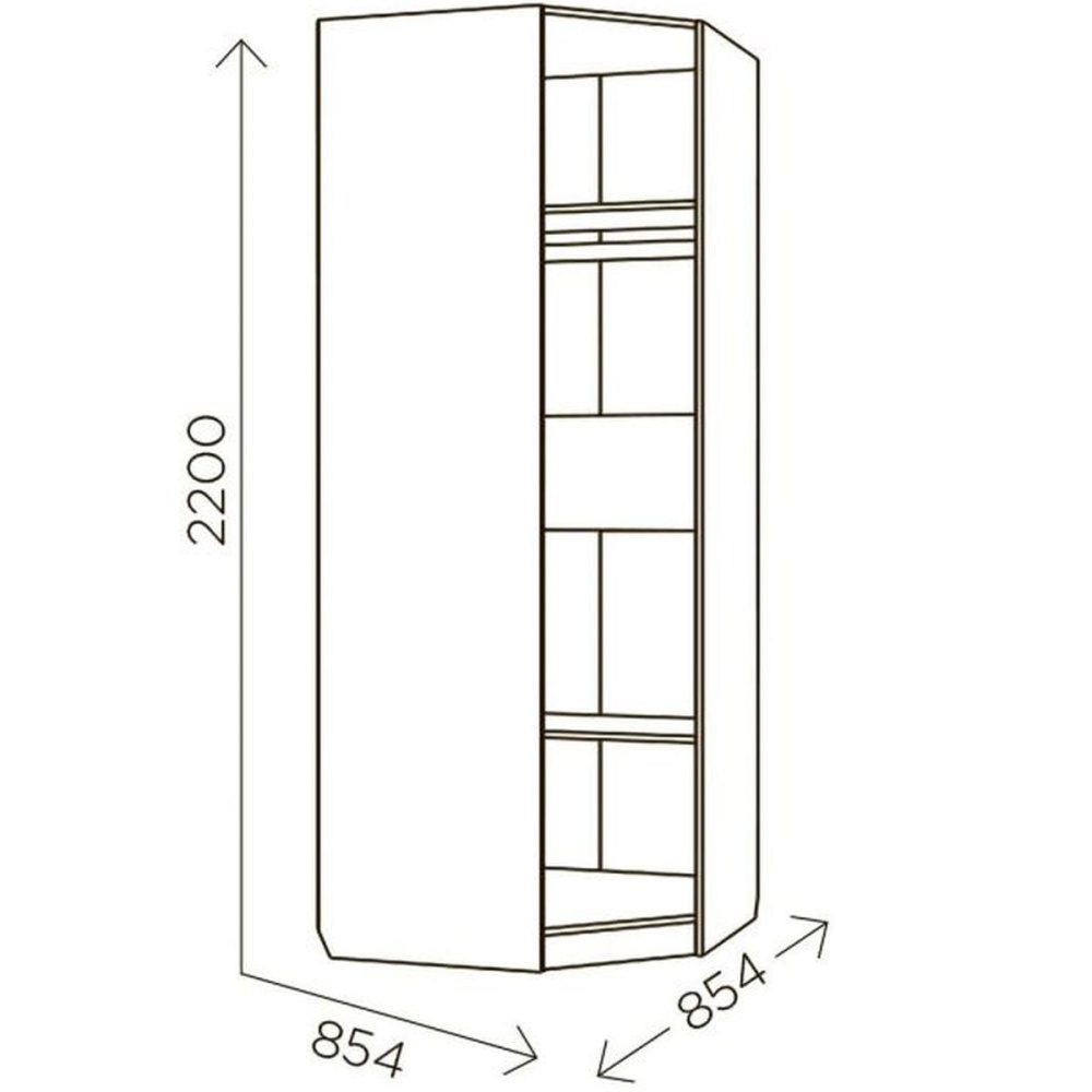 Шкаф «Илия» М3, Дуб ирландский/Амаретти/Белый в магазине «На диване» в Москве — Выгодная цена