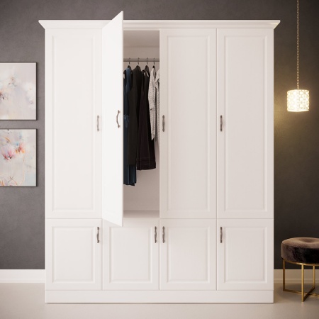 Шкаф Dreamline Эдем 4-х створчатый бук-серый 4-2 180х56х220 Шкаф Dreamline Эдем 4-х створчатый бук-серый 4-2 180х56х220
