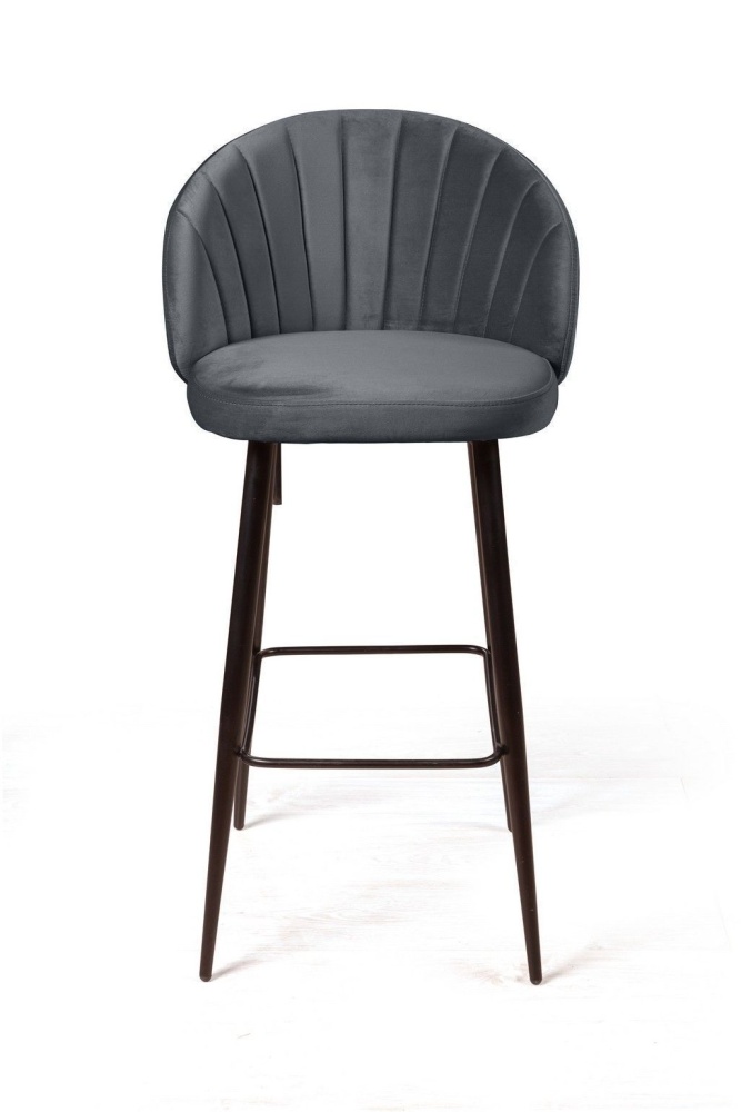 Стул барный Mont Blanc, бархат светло-серый 26 / черный конус в магазине «На диване» в Москве — Выгодная цена Стул барный Mont Blanc, бархат светло-серый 26 / черный конус в магазине «На диване» в Москве — Выгодная цена