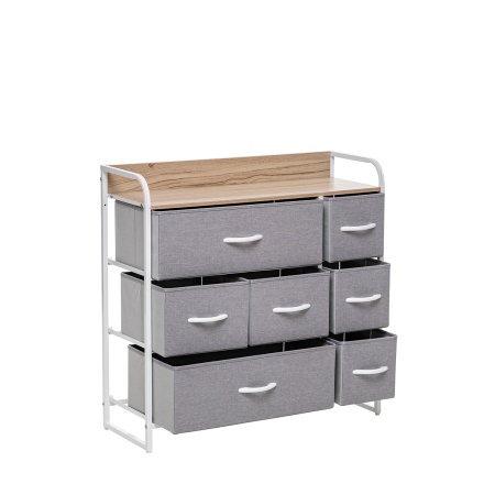 Комод Leset Ноа 7 ящ., Каркас Белый, Светло-серый в магазине «На диване» в Москве — Выгодная цена