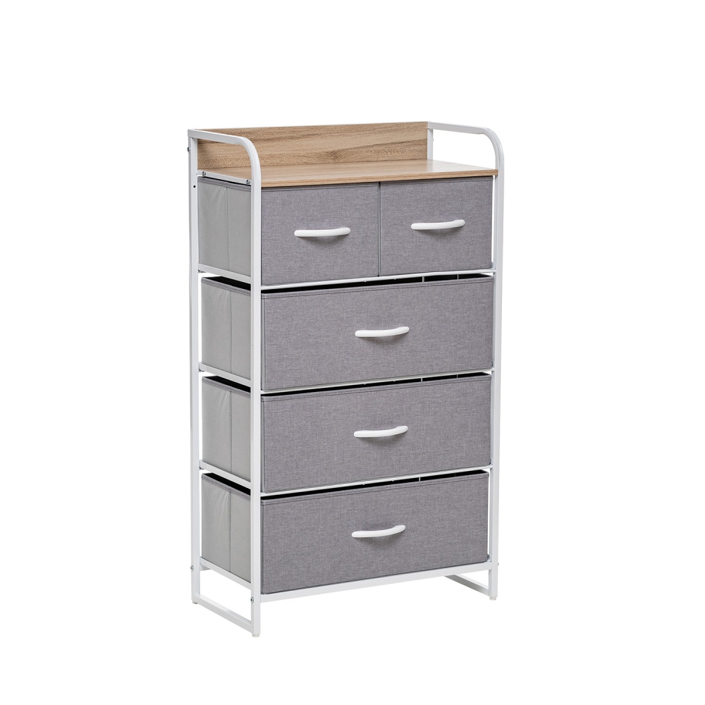 Комод Leset Ноа 5 ящ., Каркас Белый, Светло-серый в магазине «На диване» в Москве — Выгодная цена