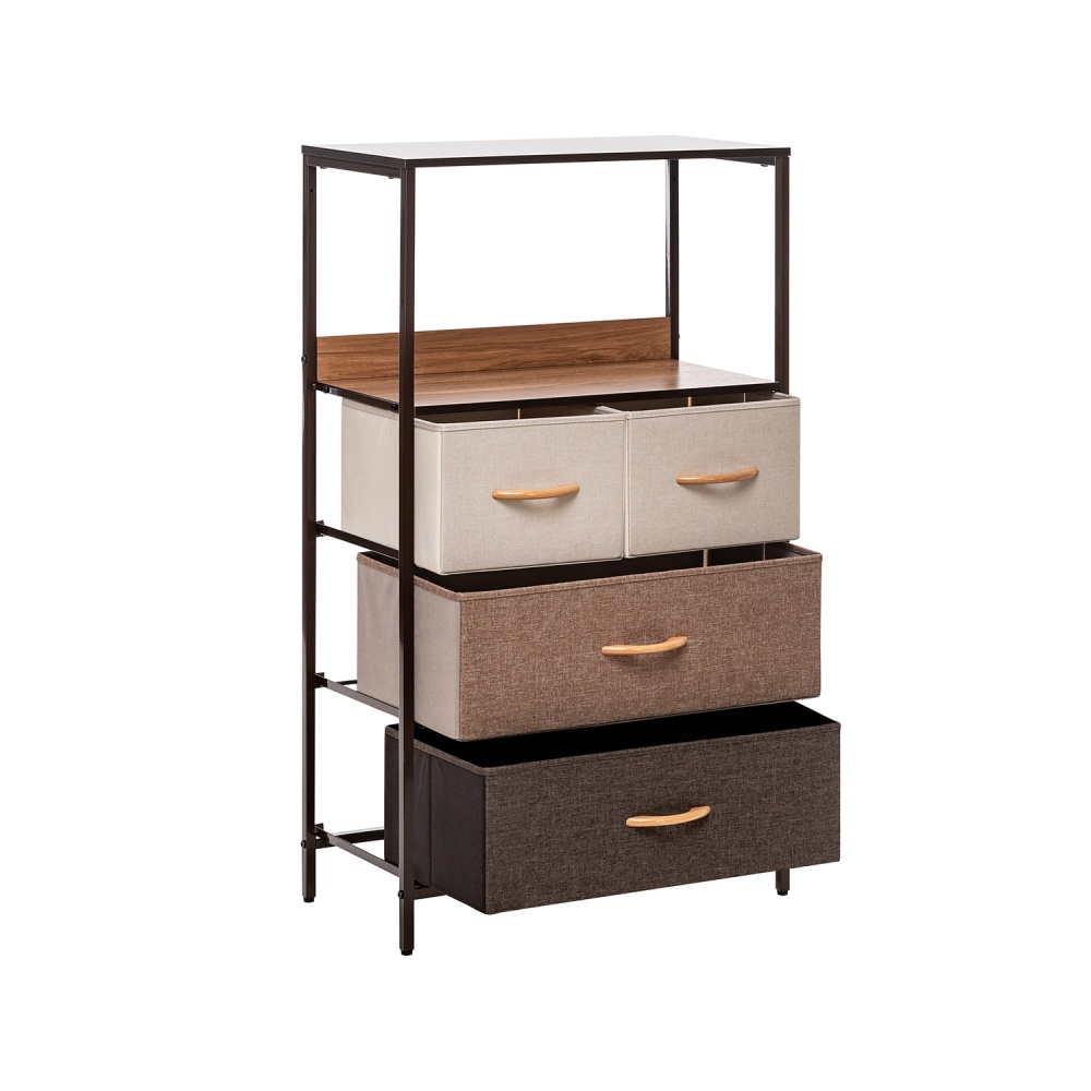 Комод Leset Локи 4 ящ., Коричневый, Бежевый в магазине «На диване» в Москве — Выгодная цена