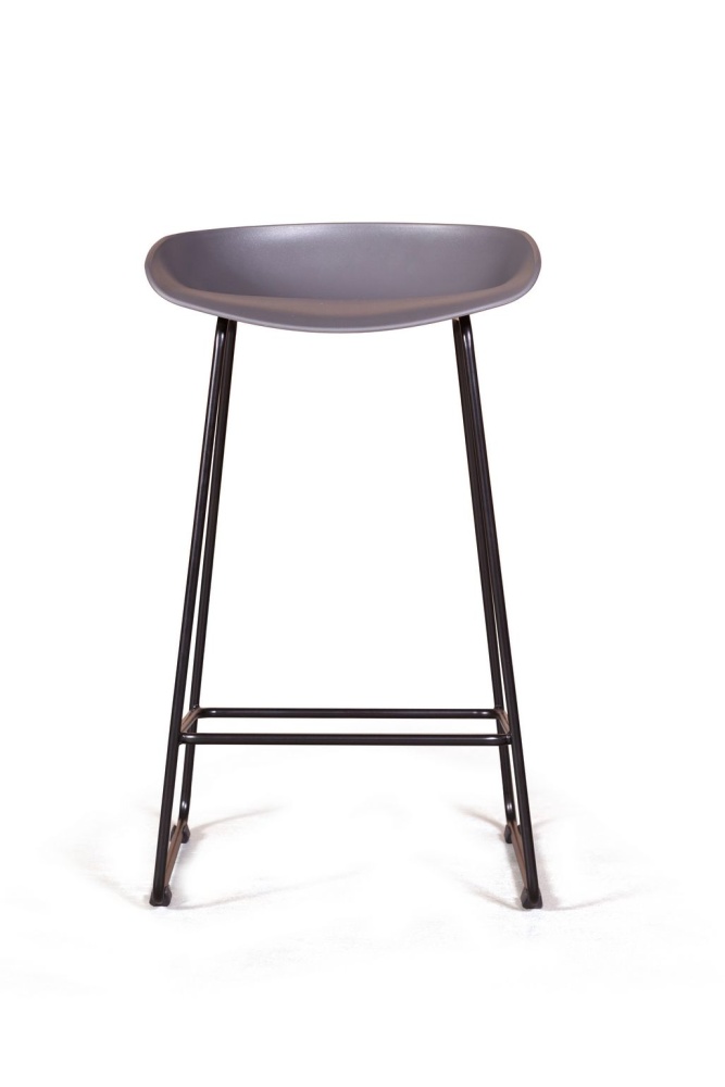 Стул полубарный Leo пластик серый в магазине «На диване» в Москве  — Выгодная цена