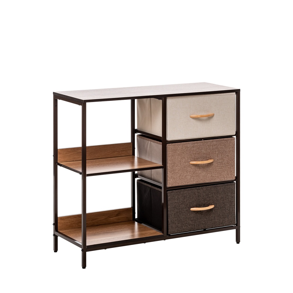 Комод Leset Локи 3 ящ. с полкой, Коричневый, Бежевый в магазине «На диване» в Москве — Выгодная цена