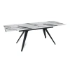 Стол раскладной Асти (140+40+40), керамика Панда глянцевая