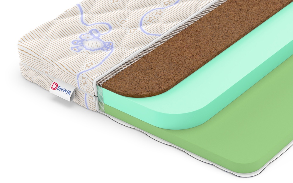 Детский матрас Denwir Baby Springless Eco Foam Hard 9 (БЕБИ СПРИНГЛС ЭКО ФОМ ХАРД 9) в магазине «На диване» в Москве  — Выгодная цена