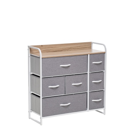 Комод Leset Ноа 7 ящ., Каркас Белый, Светло-серый в магазине «На диване» в Москве — Выгодная цена