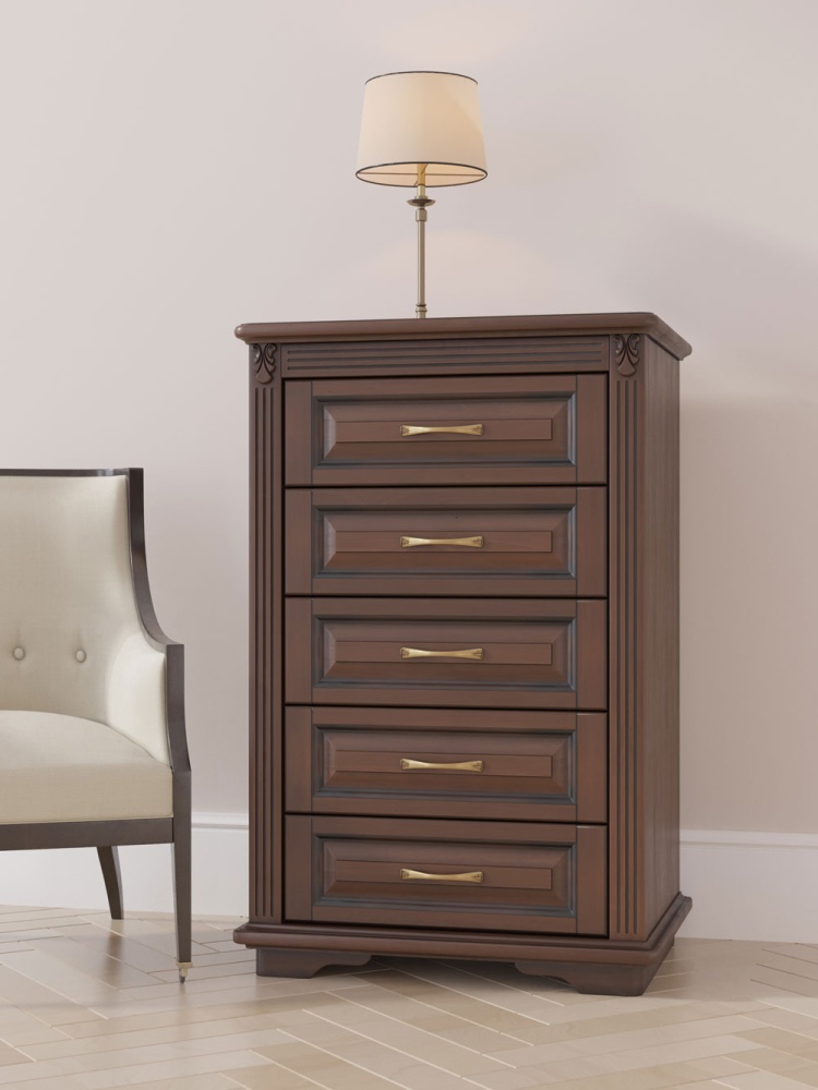 Комод Dreamline Палермо 1 бук-дымчатый темный дуб 74х53х113,7